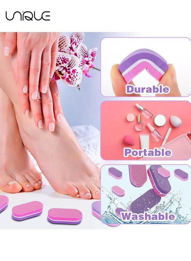 Unique - 20Pcs Mini Nail Buffers 100/180 Grit Sponge Nail Files Double Sided Nail buffers Bulk Buffing Blocks Professional Manicure Set for Acrylic Nails Natural Nails Buff Manicure Tools - Image 1