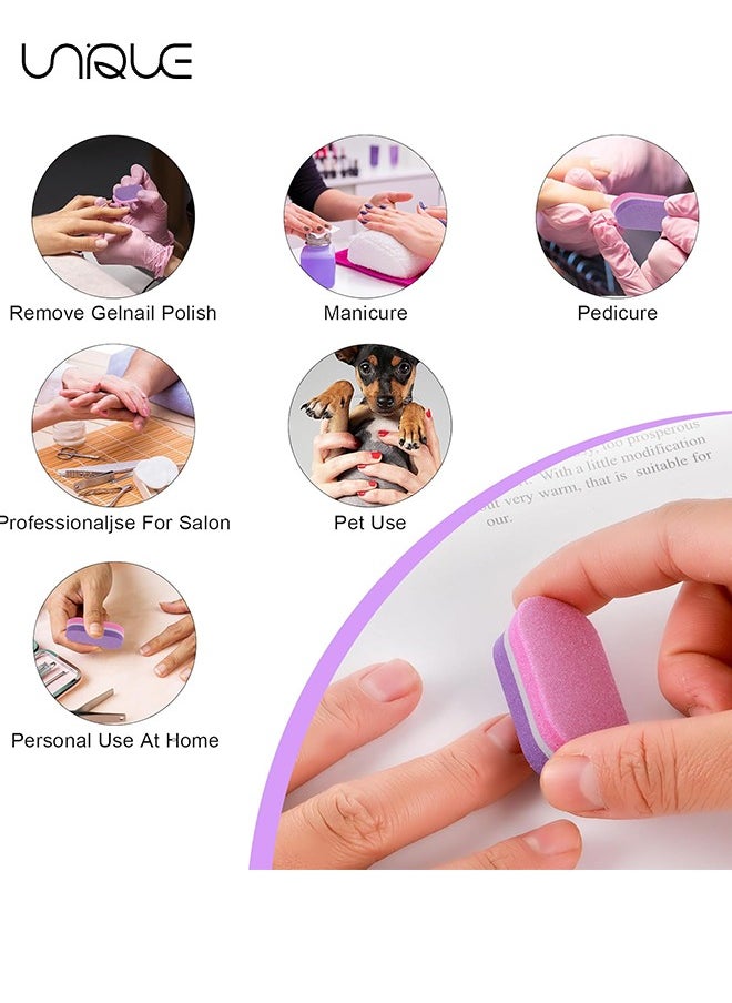 Unique - 20Pcs Mini Nail Buffers 100/180 Grit Sponge Nail Files Double Sided Nail buffers Bulk Buffing Blocks Professional Manicure Set for Acrylic Nails Natural Nails Buff Manicure Tools - Image 1