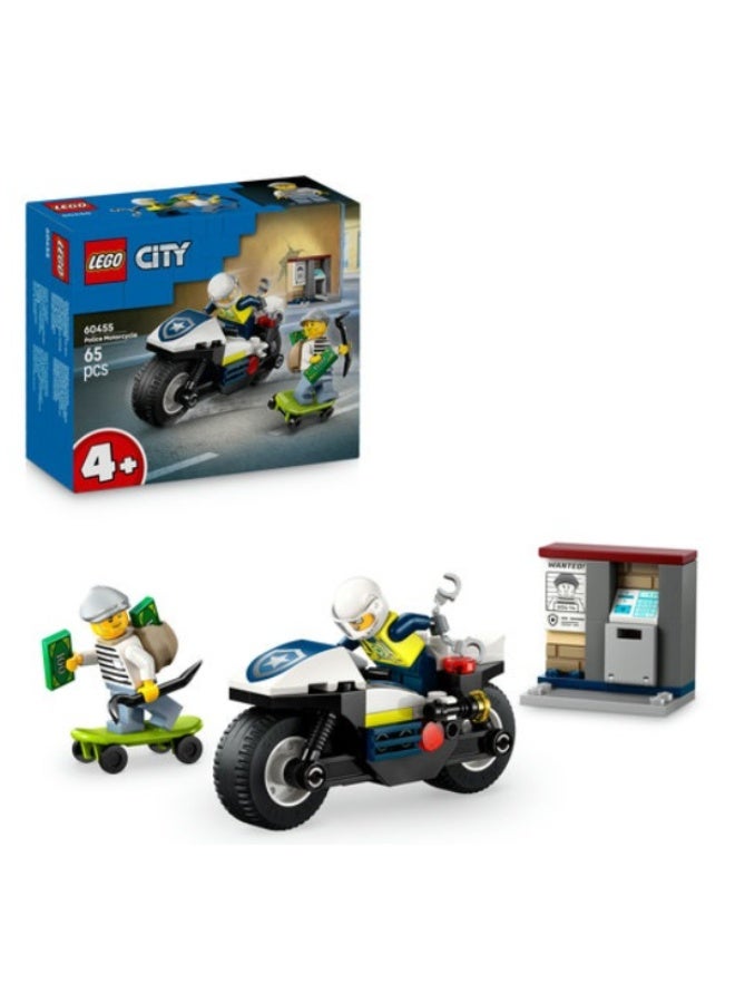 LEGO City Police Motorcycle Chase Building Set - Image 1
