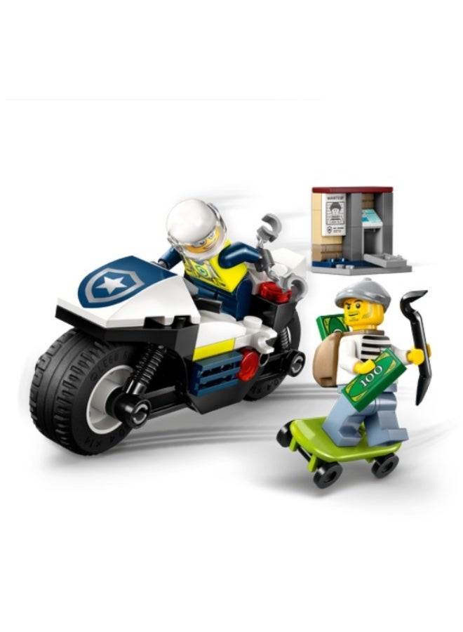 LEGO City Police Motorcycle Chase Building Set - Image 3