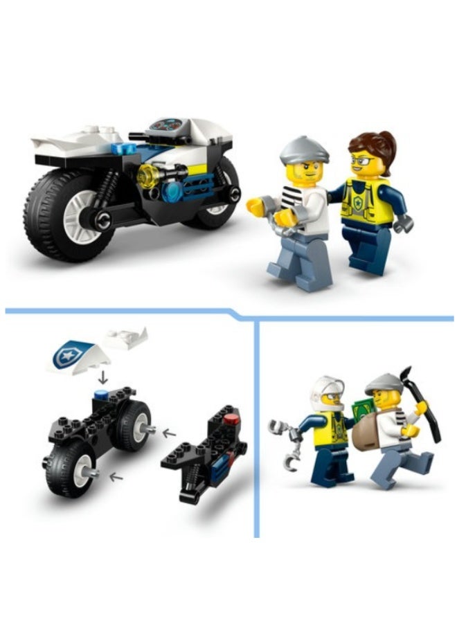 LEGO City Police Motorcycle Chase Building Set - Image 5