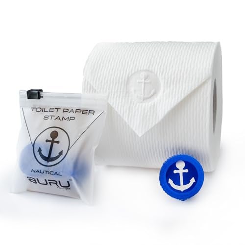BURU SOLUTIONS Toilet Paper Stamp Nautical (Anchor) - Add a Unique Personal Touch to Your Bathroom Decor! Enhance your Home Decor. Ideal for Housekeeping, Hotels, Rentals, Home Staging Decor and more - Image 1