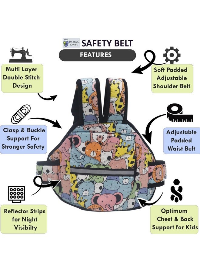 كراديل كروفت حزام أمان سكوتر | حزام أمان للأطفال على الدراجات ذات العجلتين (Happy Zoo) - Image 4