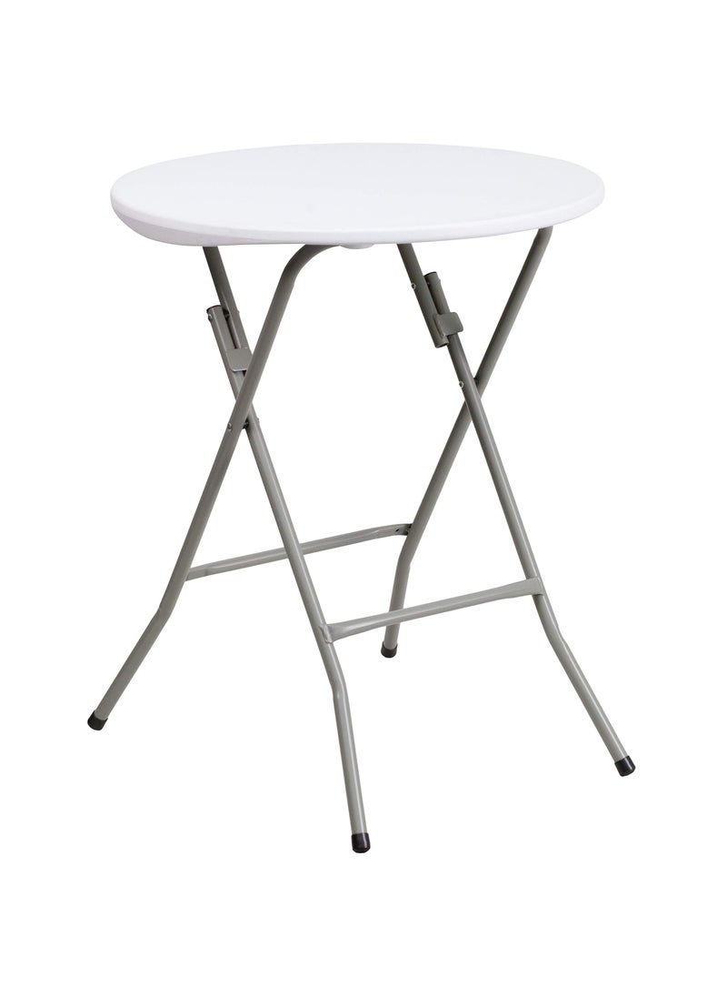 Flash Furniture Flash Furniture Elon 2 Round AllOccasion Plastic Folding Event Table Foldable Portable Banquet Table for IndoorOutdoor Events White 