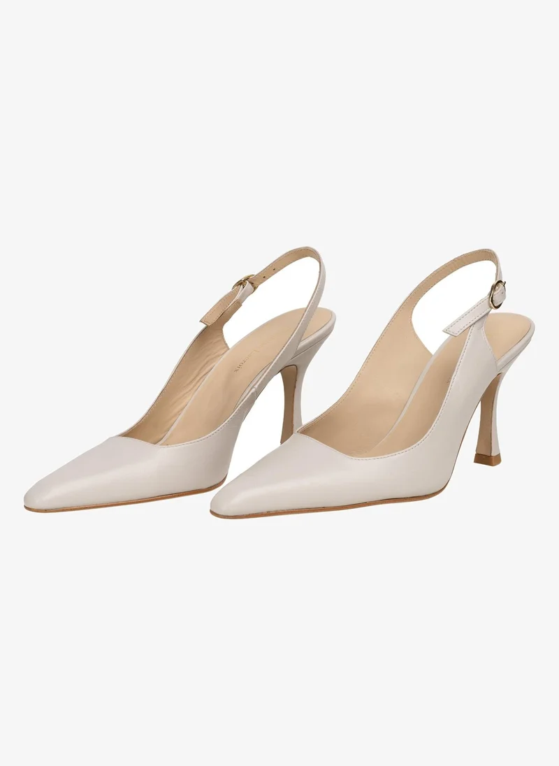 Christian Lacroix Christian Lacroix Women's Leather Slingback Pumps - Decollete - Off White