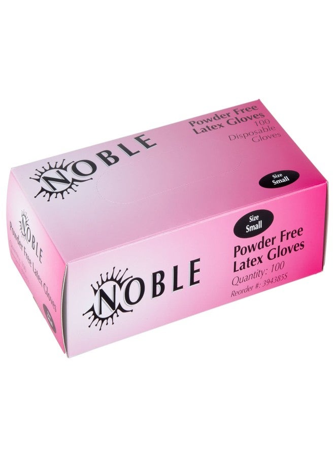Noble قفازات لاتكس disposable سميكة 4.5 مل بدون بودرة للخدمة الغذائية، 100 حبة، صغيرة - Image 2
