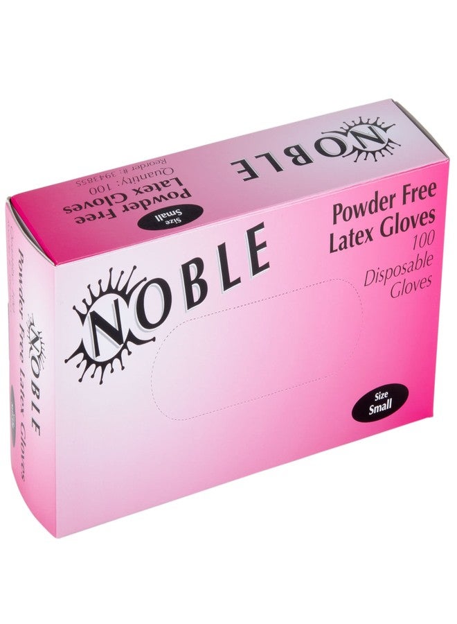 Noble قفازات لاتكس disposable سميكة 4.5 مل بدون بودرة للخدمة الغذائية، 100 حبة، صغيرة - Image 1