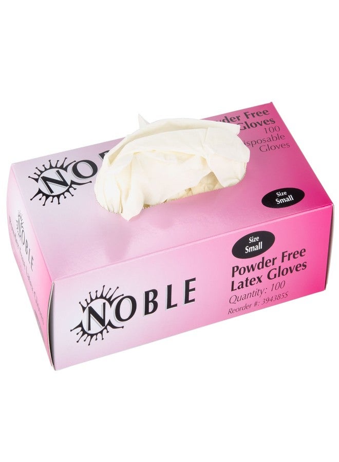 Noble قفازات لاتكس disposable سميكة 4.5 مل بدون بودرة للخدمة الغذائية، 100 حبة، صغيرة - Image 3