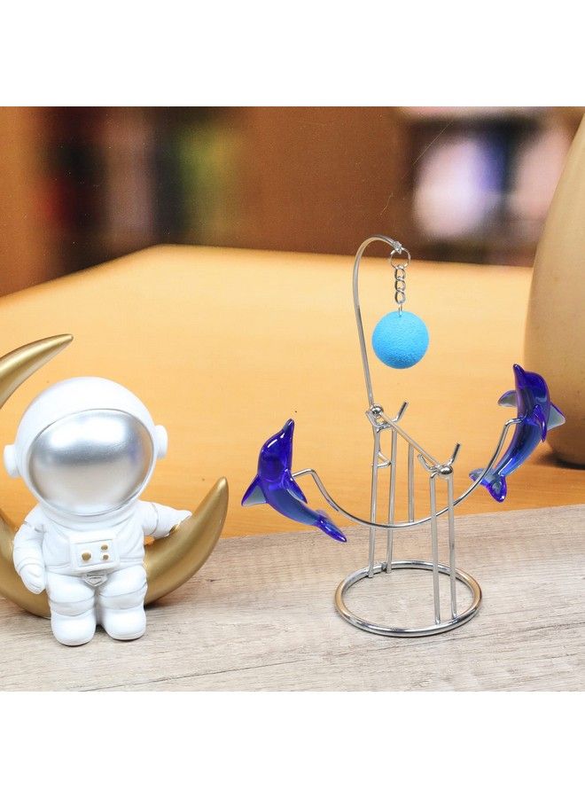 Sunnytech Dolphins Kinetic Art Balancing Decompression Toy Decompressive Science Psychology Home Office Decor Desk Decor Toy (Wj121 Hl04 Dolphins Toy) - Image 4
