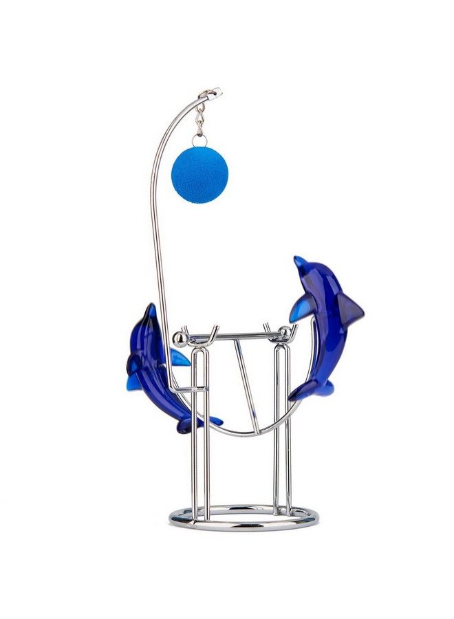 Sunnytech Dolphins Kinetic Art Balancing Decompression Toy Decompressive Science Psychology Home Office Decor Desk Decor Toy (Wj121 Hl04 Dolphins Toy) - Image 2