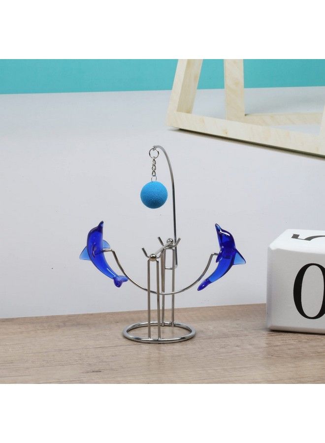 Sunnytech Dolphins Kinetic Art Balancing Decompression Toy Decompressive Science Psychology Home Office Decor Desk Decor Toy (Wj121 Hl04 Dolphins Toy) - Image 5