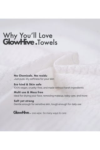 Gentle Disposable Face Towels – Ultra-Soft, Biodegradable, Multi-Purpose 50 XL Disposable Face Towels | Ultra-Soft, Dual-Textured, Chemical-Free Makeup Remover Wipes | Biodegradable, Hypoallergenic, Extra-Thick Facial Wipes for Sensitive Skin & Daily Skincare, baby care, makeup removal, facial cleansing, and cleaning makeup brushes and tools. - view 3