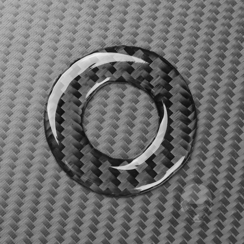 PJFUS Real Soft Black Carbon Fiber Car Ignition Switch Lock Engine Start Stop Panel Frame Trim Sticker Auto Premium Interior Accessories Compatible with Toyota FJ Cruiser 2007-2014 - Image 5