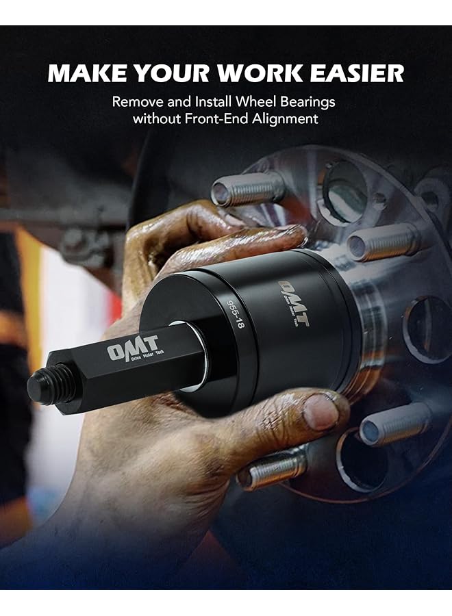 Orion Motor Tech Wheel Bearing Press Kit For Front Wheel Drive Bearing Removal & Installation, 24Pc Wheel Bearing Puller Tool Set With Sliding Screws Universal Bushings Sleeves Storage Case - Image 3