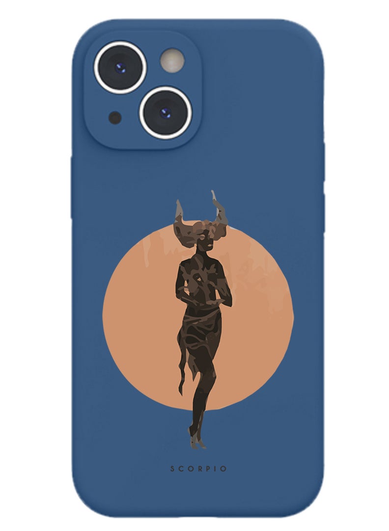 Theodor Protective Slim Fit Case Liquid Silicone Cover with Full Body Protection Anti-Scratch Shockproof Case For iPhone 15 Plus Blue  - Seahorse copy - Image 1