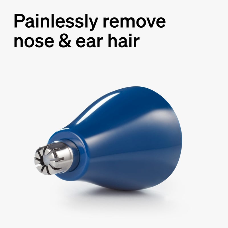 Schick Hair Trimmer, 3-in-1 Trimmer for Nose, Ear & Eyebrows, Painless Hair Removal, Cordless, Quick-Change Attachments, Waterproof, Expert Finish, Unisex Grooming - Image 3