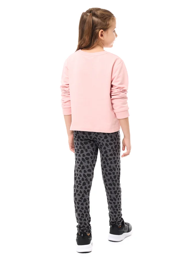 victor and jane Victor And Jane Girls Multi Heart Print Top and Leggings Set