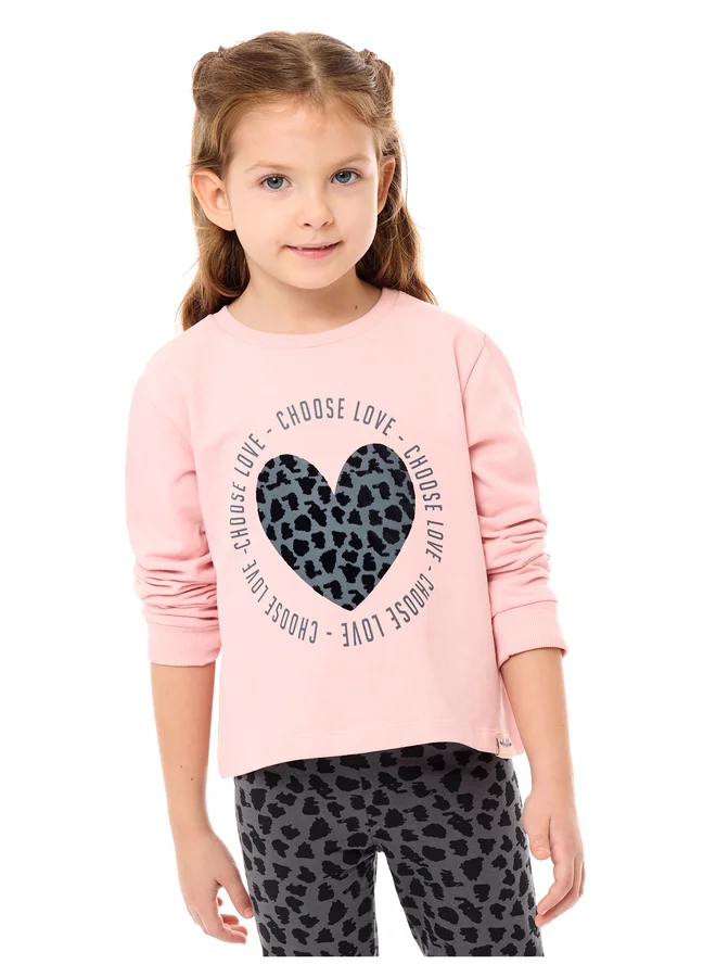 victor and jane Victor And Jane Girls Multi Heart Print Top and Leggings Set
