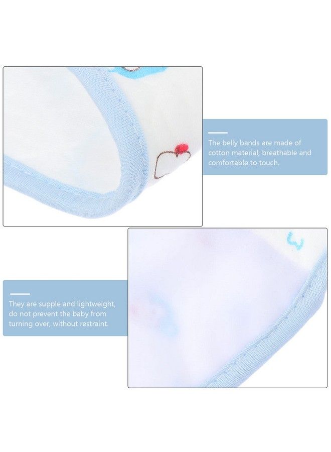 ULTNICE 3Pcs Cotton Baby Belly Band Infant Umbilical Cord Newborn Umbilical Cord Belly Band Baby Belly Cover Newborn Waist Support Belly Bands Skyblue - Image 5