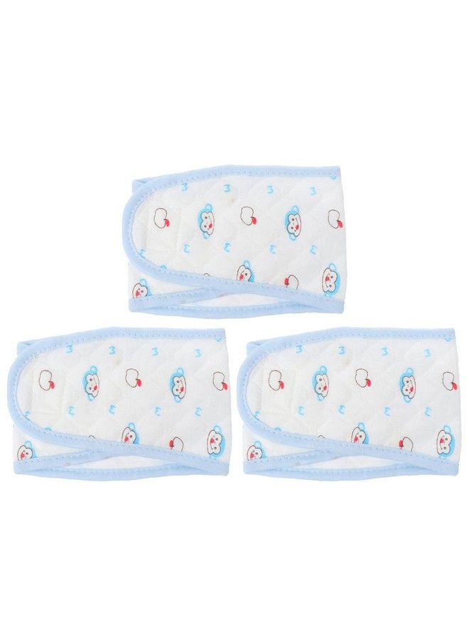 ULTNICE 3Pcs Cotton Baby Belly Band Infant Umbilical Cord Newborn Umbilical Cord Belly Band Baby Belly Cover Newborn Waist Support Belly Bands Skyblue - Image 3