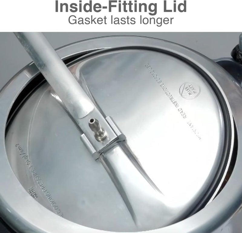 Hawkins 5 Litre Miss Mary Pressure Cooker, Induction Compatible Inner Lid Cooker, Silver - Image 5