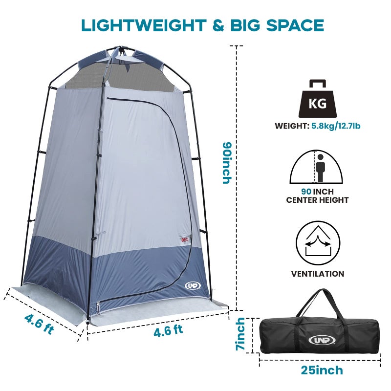 Unp Shower Tent, Outdoor Camping Privacy Shelter-Dressing Changing Room-Portable Toilet Tent for Hiking Sun Shelter Picnic Fishing - Image 2