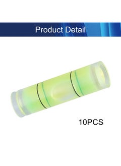 Hegebeck Hegebeck 10Pcs Small Cylindrical Bubble Spirit Level Vials, 9.5×34 mm/ 0.37×1.34 inch PMMA Frame Mural Hanging Measuring Instruments Layout Tools  - Image 4