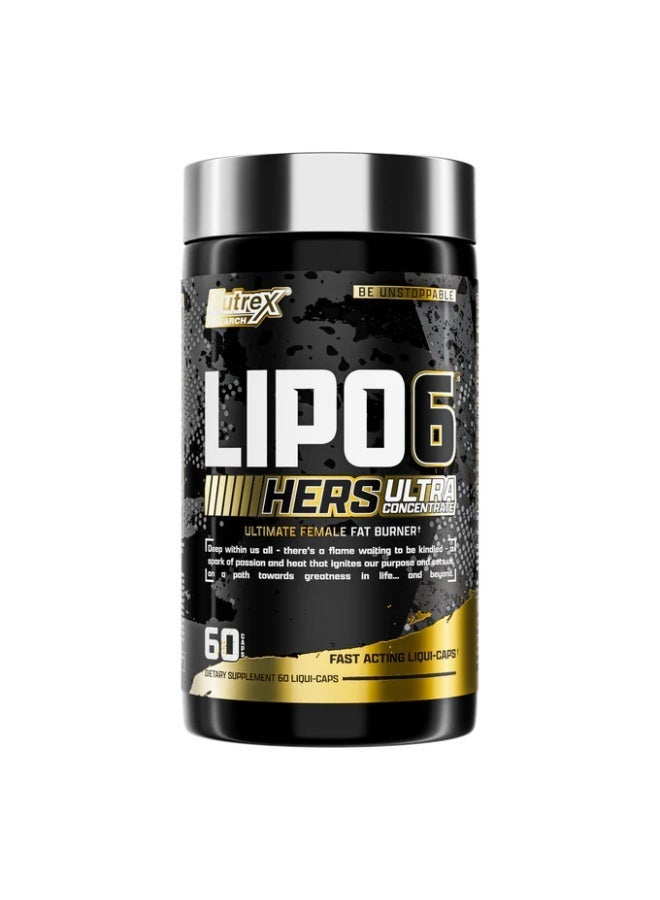 نورتكس ريسيرش Lipo-6 Hers UC - 60 liquid caps- 60 serving - Image 1