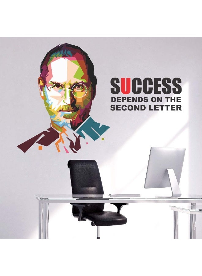 StickMe SM675 Success Depends On You Steve Jobs Motivational Quotes Wall Sticker (85cm X 55cm) - Image 2