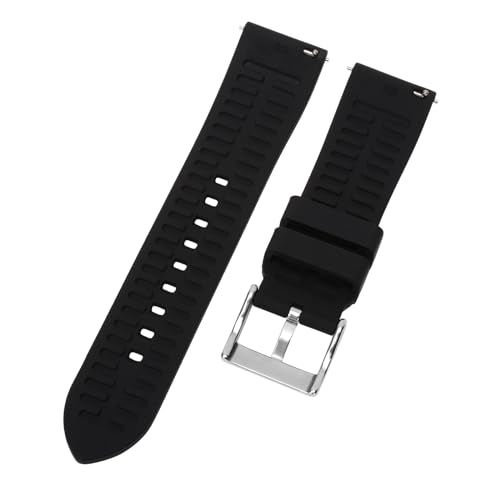 TStrap Silicone Watch Band for Men - Black Quick Release Watch Band for Women Soft - Waterproof Smart Watch Bracelet Clasp - Correa de Silicona para Reloj Replacement - 18mm 19mm 20mm 21mm 22mm 24mm - Image 3
