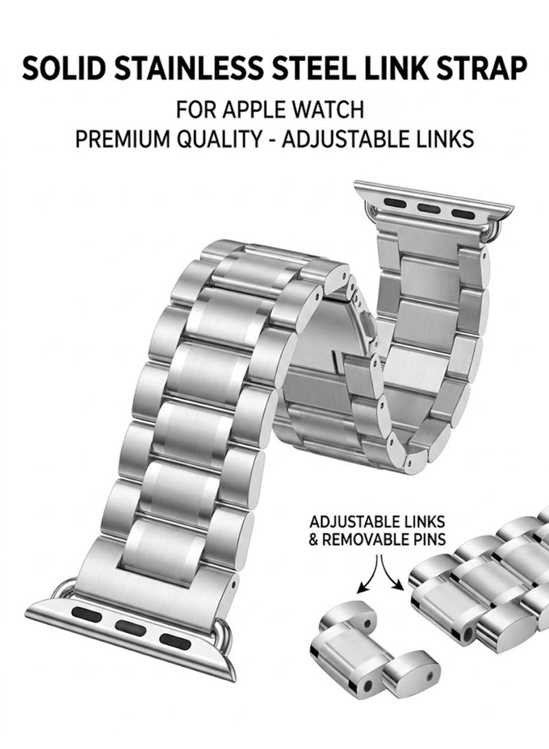 جوي فوكس حزام بديل لساعة Apple Watch Series  مقاس 44 مم فضي - Image 2