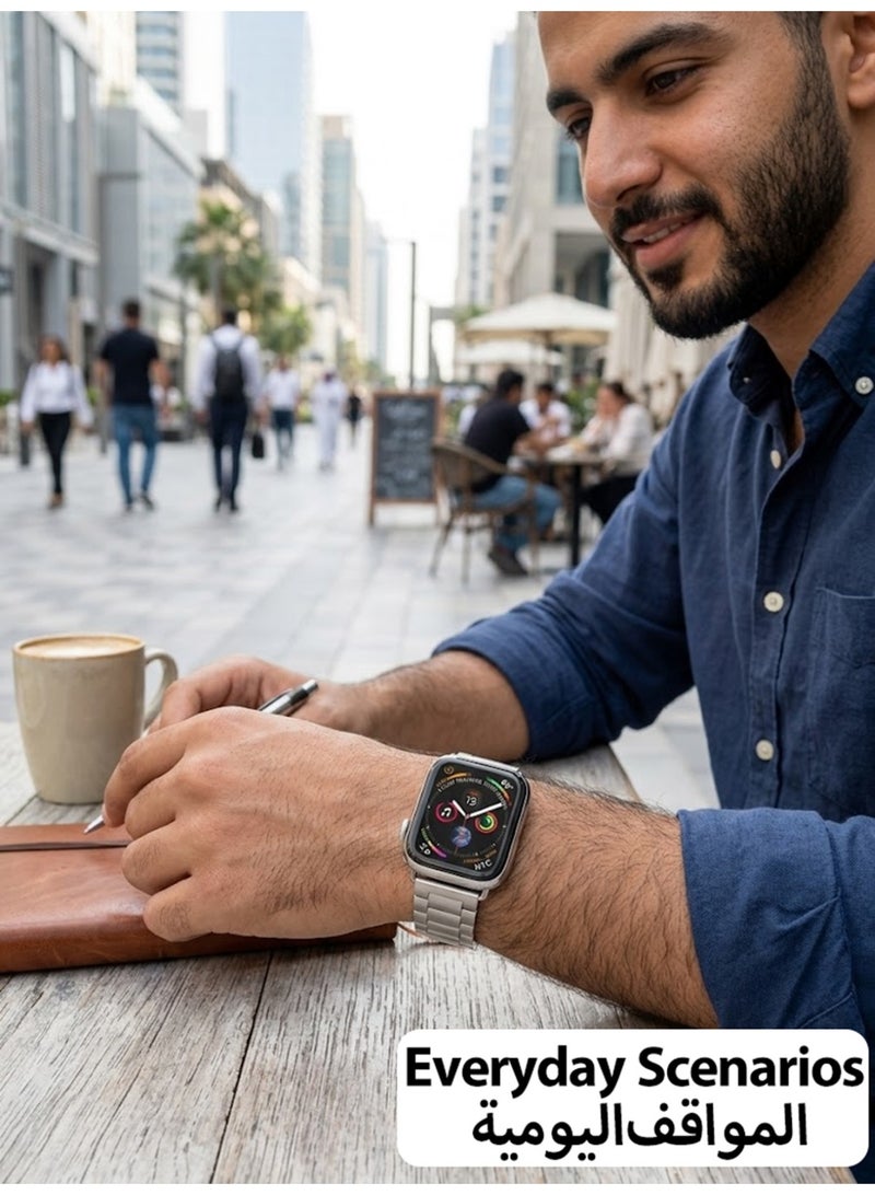 جوي فوكس حزام بديل لساعة Apple Watch Series  مقاس 44 مم فضي - Image 3