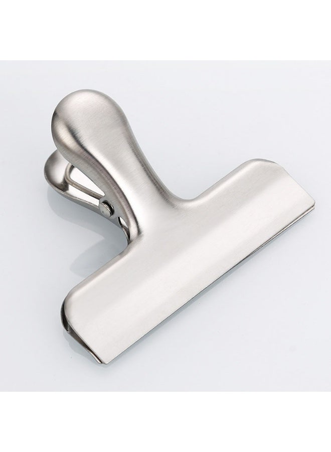 10 Pack Stainless Steel Bag Clips 7.8 x 6.3cm Durable Paper Seal Grip for Coffee Food Bread Bags - Image 3