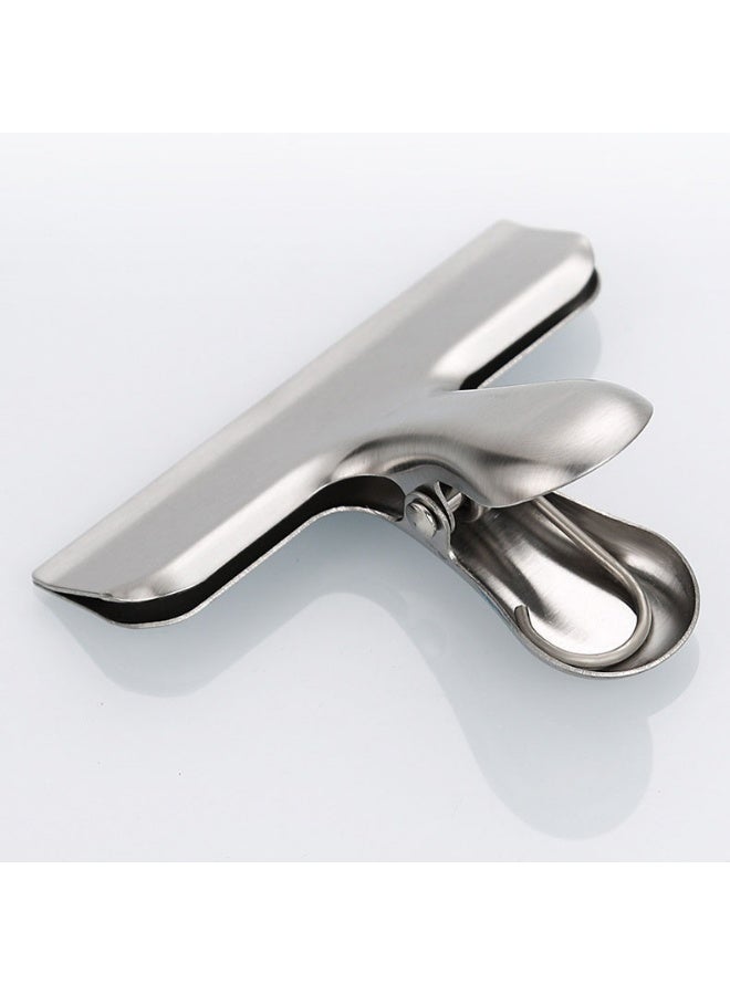 10 Pack Stainless Steel Bag Clips 7.8 x 6.3cm Durable Paper Seal Grip for Coffee Food Bread Bags - Image 2