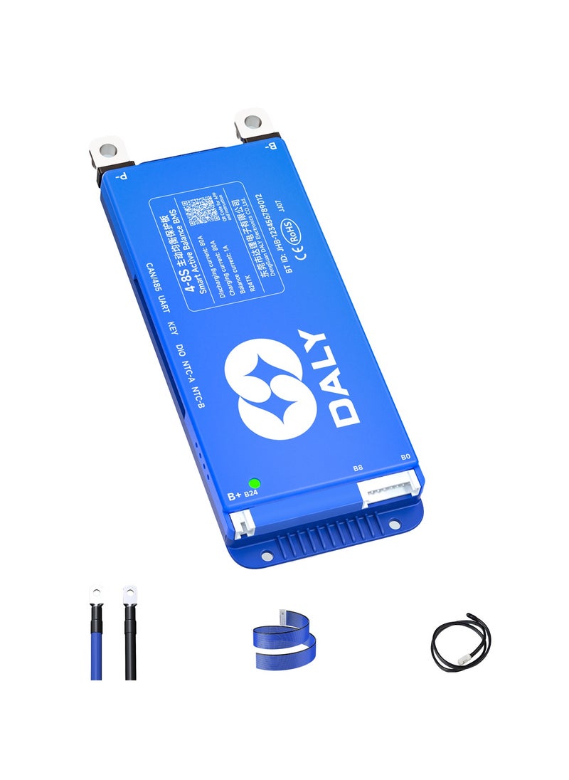 DALY Smart Active Balance BMS 80A إلى 100A 4S-24S UART & CAN/RS485 لوحة حماية مع بلوتوث مدمج وNTC لحزمة بطارية ليثيوم LFP/NCM/LTO - pzsku/ZEEB78B65C9921D49B3CDZ/45/_/1734615133/9e79a8ef-3a9c-42ac-a4e0-7ac23b6e76fb