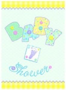 Unique 6 x 8ct Baby Pastel Stitching Invitations with Envelope