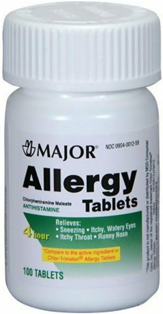 MAJOR All Day Allergy 24HR TAB CETIRIZINE HCL10 MG White 100 Tablets UPC 309045852606 - Image 2