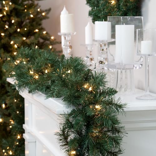 Evisha Heavly Dense Thick Christmas Tree Garland 9/Feet Geen Pine Ribbon Garlands X-Mass New Year Holiday Decoration Home Decor - Image 1