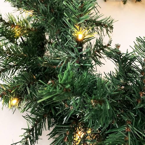 Evisha Heavly Dense Thick Christmas Tree Garland 9/Feet Geen Pine Ribbon Garlands X-Mass New Year Holiday Decoration Home Decor - Image 5