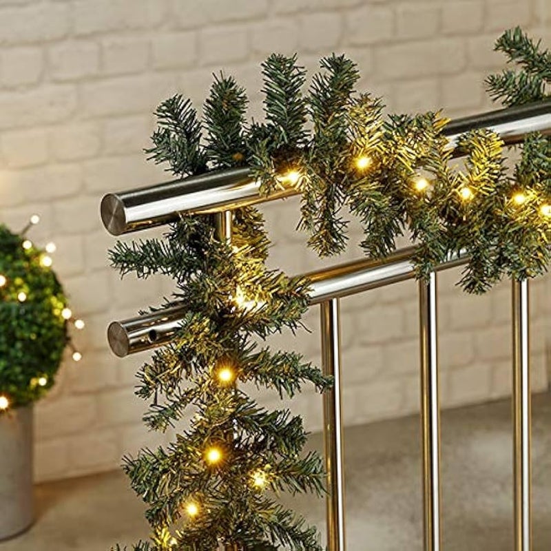 Evisha Heavly Dense Thick Christmas Tree Garland 9/Feet Geen Pine Ribbon Garlands X-Mass New Year Holiday Decoration Home Decor - Image 4