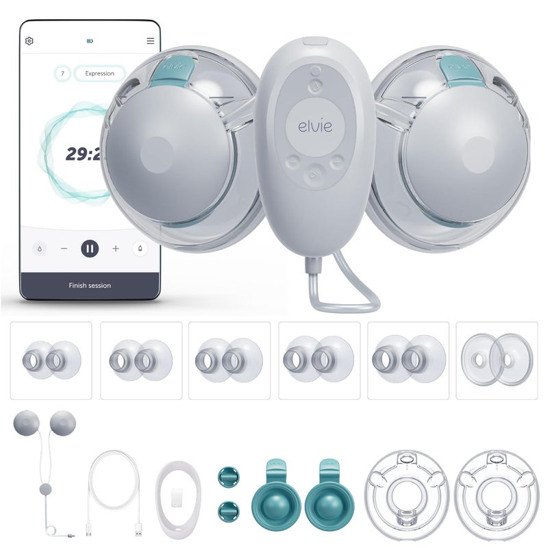 Elvie Stride 2 Hospital-Grade, App-Controlled Double Breast Pump - Hands-Free, Wearable, Ultra-Quiet & Electric with 10-Settings & Rechargeable - Image 1
