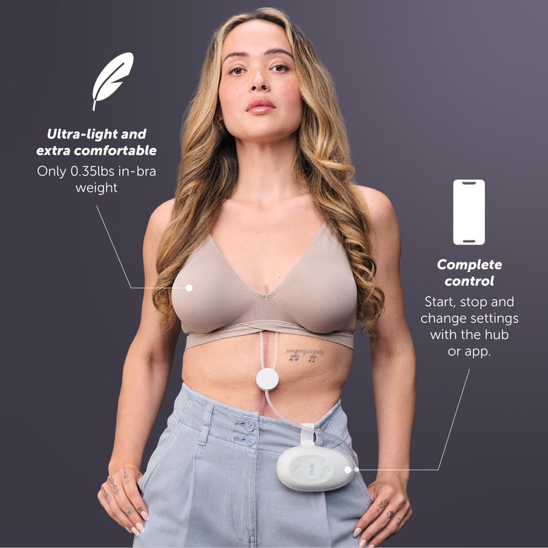 Elvie Stride 2 Hospital-Grade, App-Controlled Double Breast Pump - Hands-Free, Wearable, Ultra-Quiet & Electric with 10-Settings & Rechargeable - Image 5