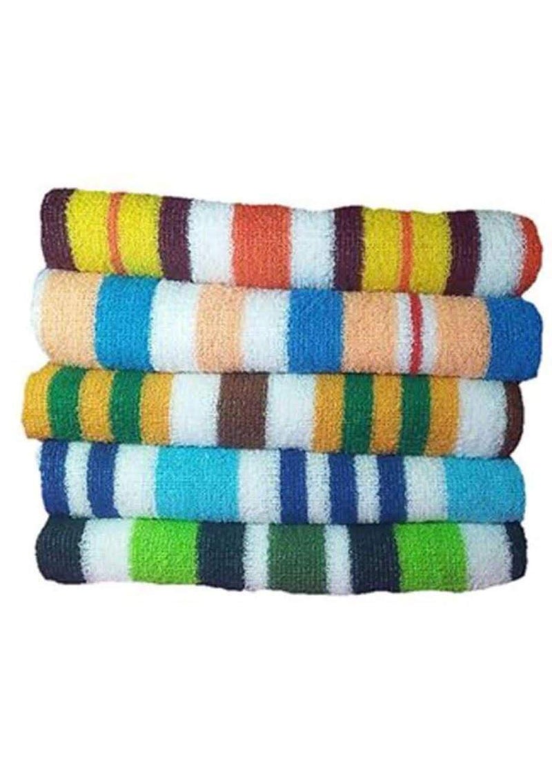GLOW HOME Glow Home 300 GSM Super Soft 100 Cotton Hand Towels for GymWorkout and Bathroom Highly Absorbent Stripes Gym Towel for Men Workout Women Workout Pack of 6 14 x 21 Inches Multicolor  - Image 4