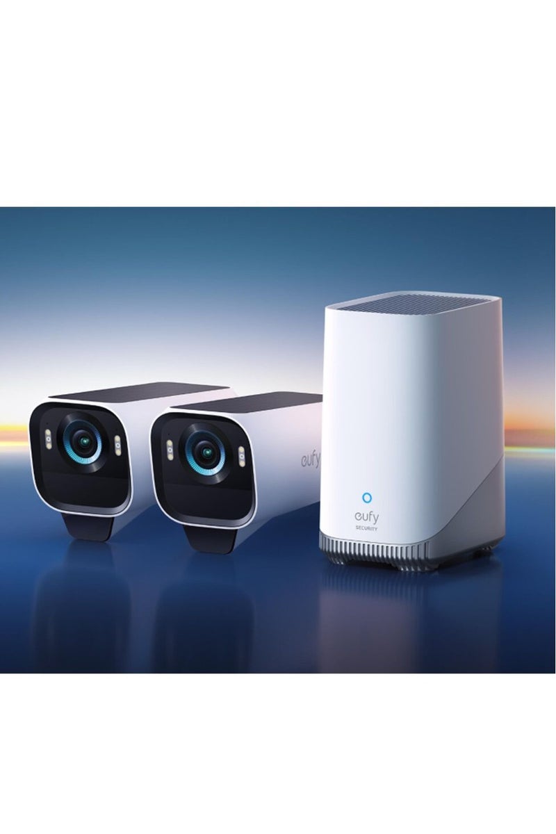 eufy EUFY SECURITY S3 PRO 2-CAMERA KIT – 4K ULTRA HD, SOLAR-POWERED, AI MOTION DETECTION - Image 1