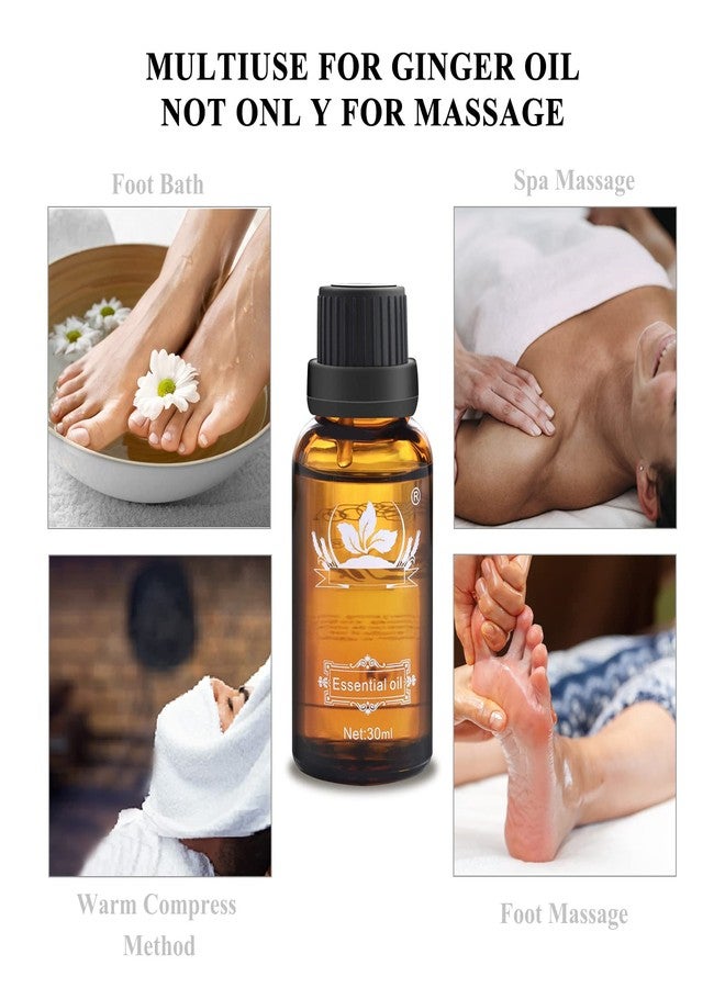 Ownest 3 Pack Ginger Massage Oil,100% Pure Natural Lymphatic Drainage Ginger Oil,SPA Massage Oils,Repelling Cold and Relaxing Active Oil-30ml - Image 3