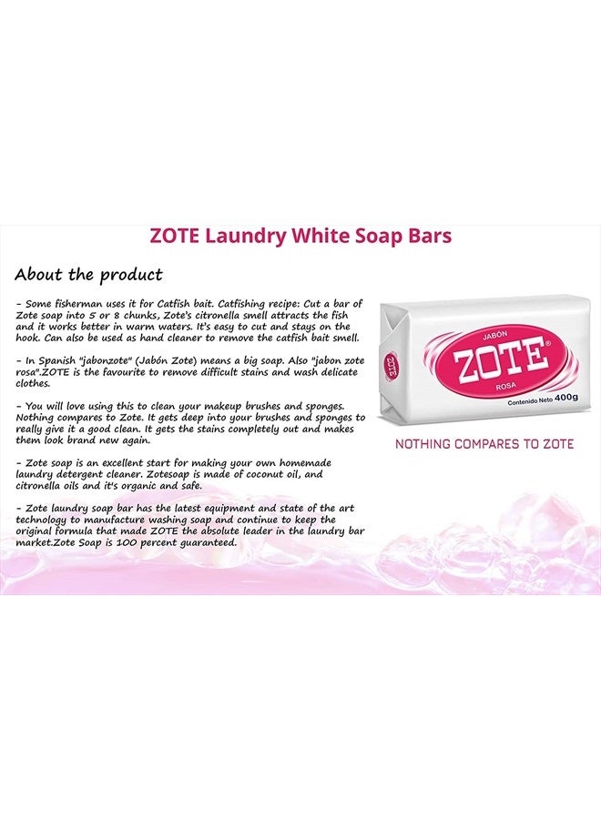 Zote Laundry Soap Bar - Pink 7oz - Image 4
