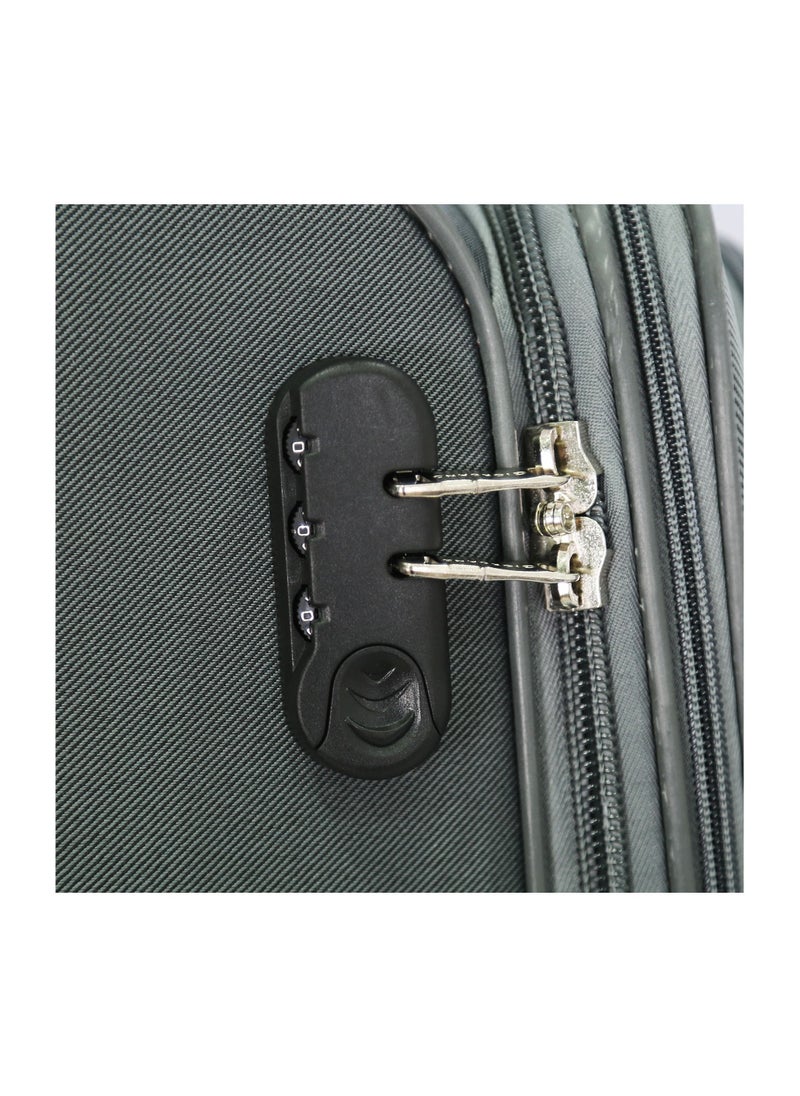 GIORDANO Giordano Trolley Bags 3 PCS Set Softside Spinners,Grey  - Image 4