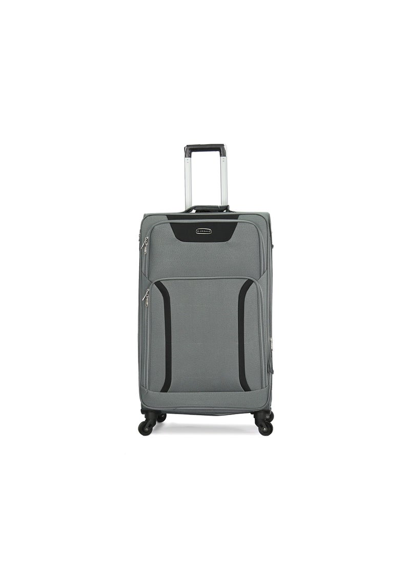 GIORDANO Giordano Trolley Bags 3 PCS Set Softside Spinners,Grey  - Image 2