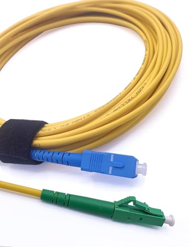 Elfcam® - 7m/22.96ft Fiber Optic Cable LCA to SC/UPC Singlemode Simplex, 9/125μm LSZH Optical Patchcord Yellow 7 Meter - Image 2