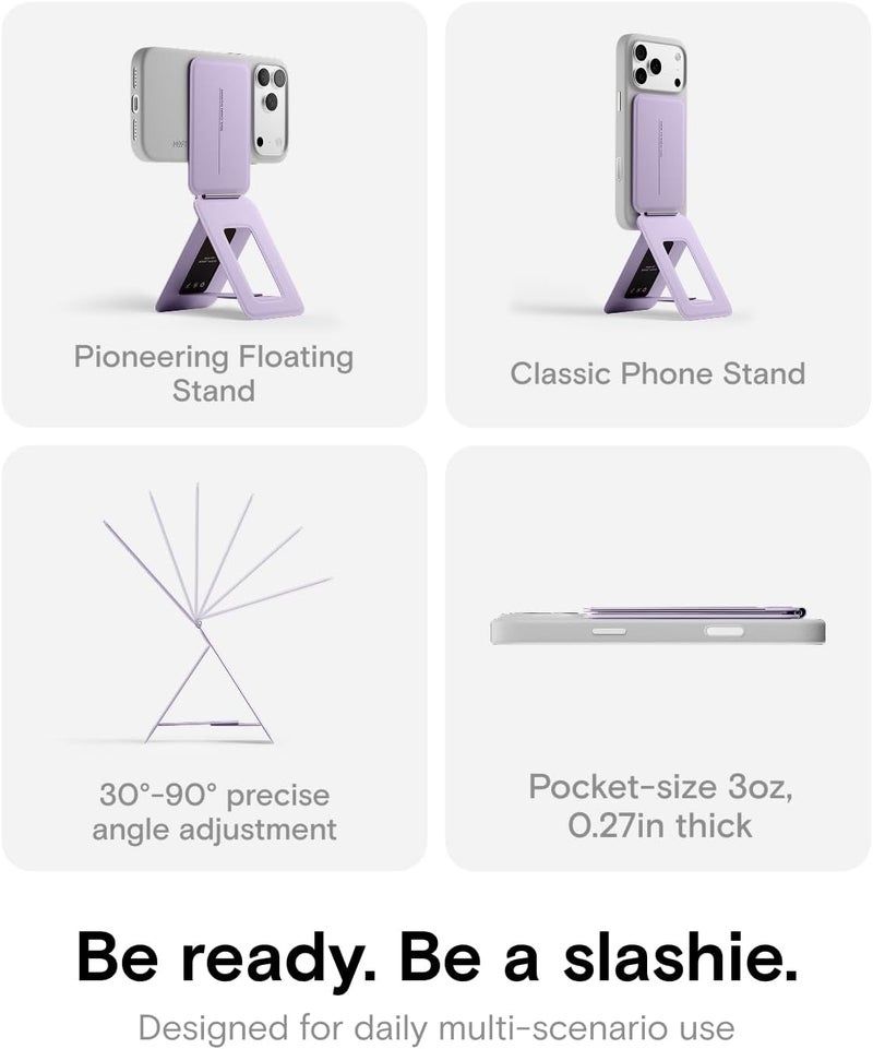 MOFT Phone Tripod Stand Compatible with iPhone 16/15/14/13/12 Series, Angle Adjustment & Strong Magnets Selfie Stick Tripod - Peony Purple（MOVAS） - Image 3